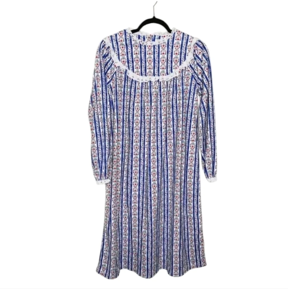 Lanz Floral Alpine Tyrolean Lace Nightgown Girls